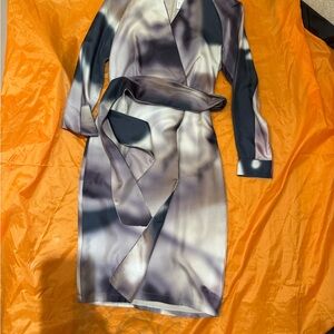 Max Mara Elegant Multicolor Wrap Dress Xs